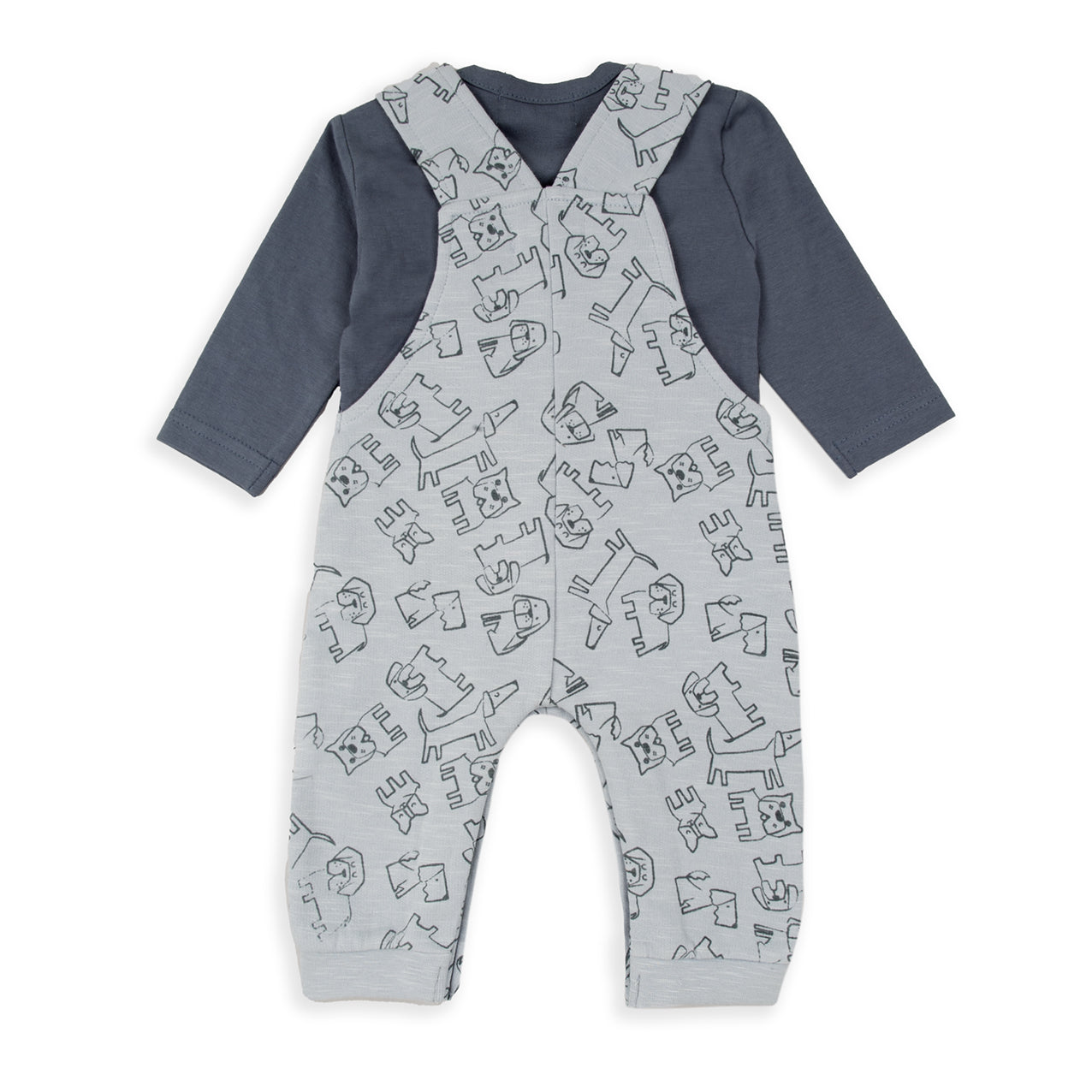 Completo Bimbo 2 Pezzi Salopette E Maglietta  Doggies