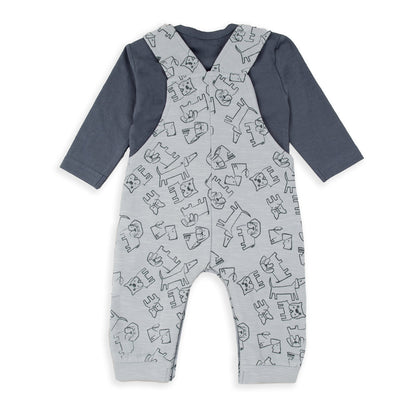 Completo Bimbo 2 Pezzi Salopette E Maglietta  Doggies