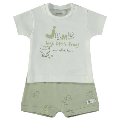 Wonderlife - Completo 2 Pezzi Maglietta + Pantaloni Corti Kaki