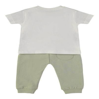 Wonderlife - Completo 2 Pezzi Maglietta + Pantaloni Lunghi Kaki